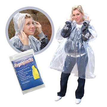 Disposible rain poncho