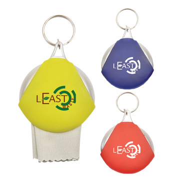 Glass cleaner keyring